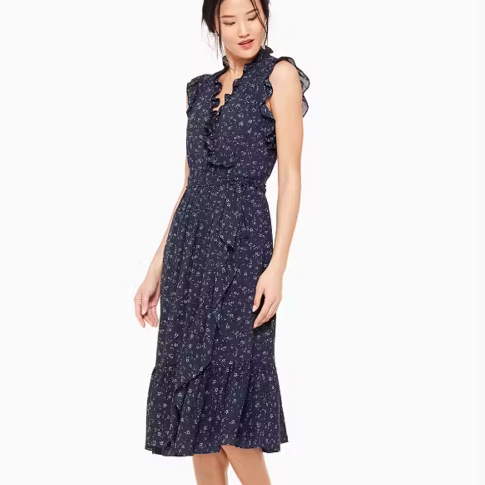 Kate Spade Wild Roses Floral Sleeveless Dress ASO Pippa Middleton